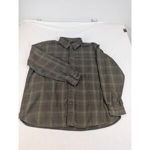Royal Robbins Mens Heavy Plaid Flannel Long Sleeve Button Up Shirt XXL Gorpcore